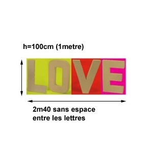 LOVE lettre géante 100cm (1mètre)