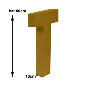 Lettre T 1mètre de hauteur 100cm