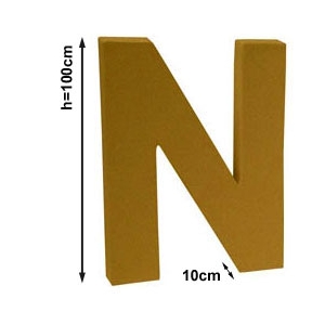 Lettre N 1 mètre de hauteur