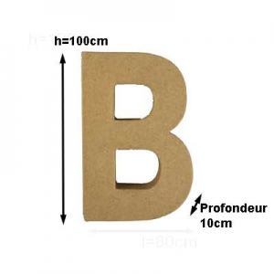 Lettre B 1 mètre de hauteur 