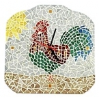 Mosaic Kit Clock and Cock