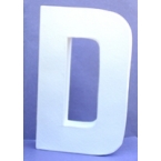 Lettre 3D D en carton 20cm