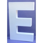 lettre 3D-E en carton 20cm