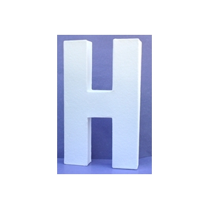 Lettre 3D-H en carton 20cm