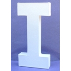 Lettre 3D-I en carton 20cm