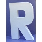 lettre 3D-R en carton 20cm