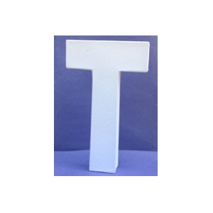 Lettre 3D-T en carton 20cm